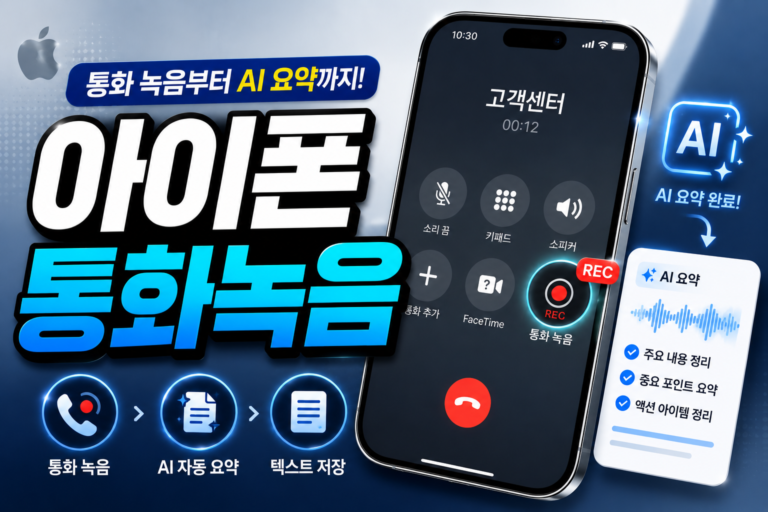 아이폰 통화녹음 방법 완벽 정리 iOS 18 업데이트와 상대방 알림 여부 확인