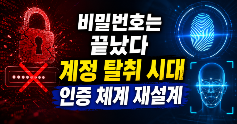 비밀번호는 끝났다 계정 탈취 시대 인증 체계를 재설계하라
