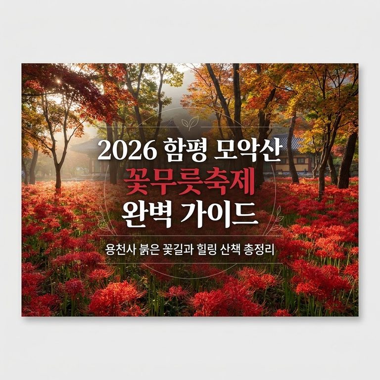 2026 함평 모악산 꽃무릇축제 총정리｜일정·주차·셔틀버스·프로그램 썸네일